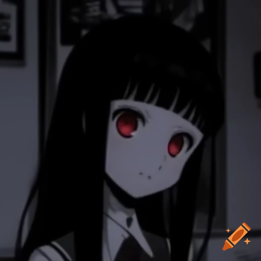 Anime goth girl profile picture, aesthetically pleasing design