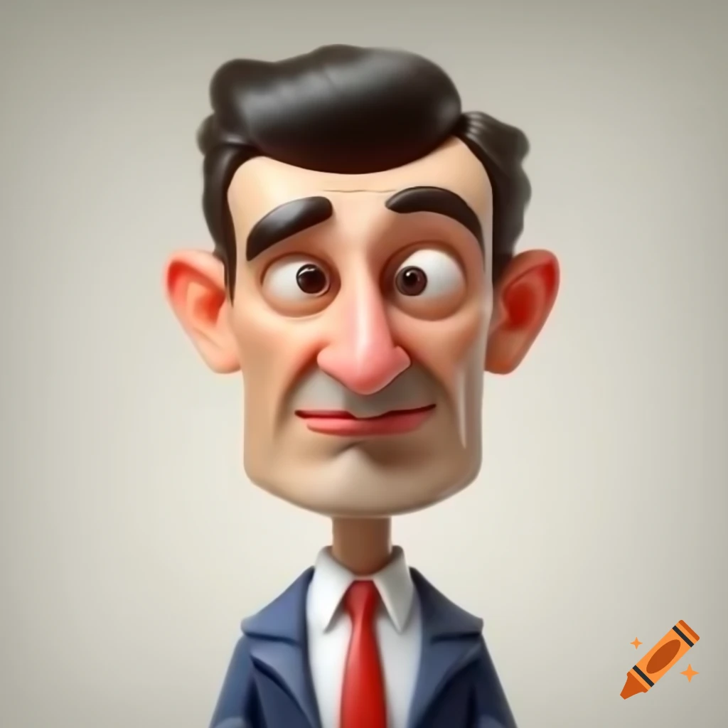 Stylized Caricature Of A 70 year old Man With Elongated Face And stylized-caricature-of-a-70-year-old-man-with-elongated-face-and