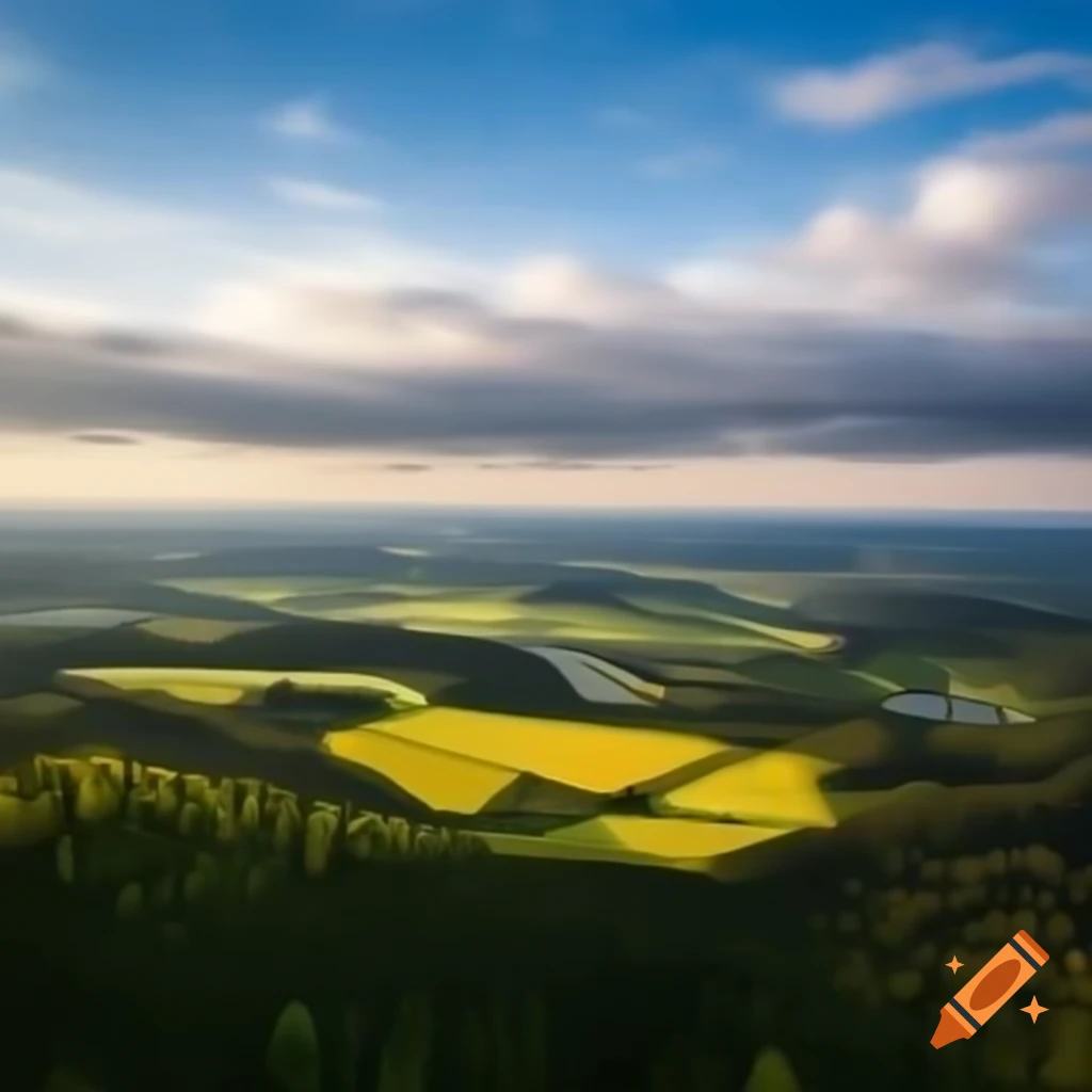 Majestic Elbsandsteingebirge with rugged cliffs and gentle hills, warm red sandstone formations