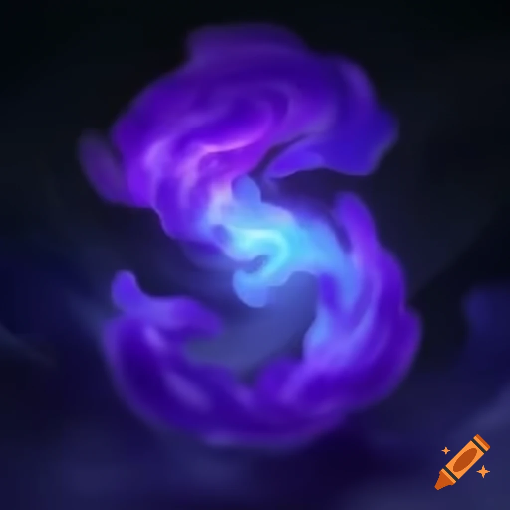 Abstract representation of concentration in purple-blue mystical hues