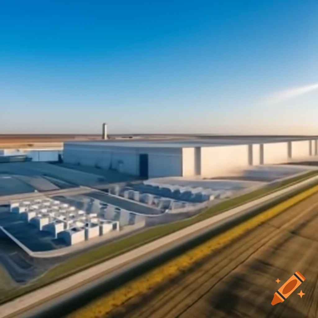 Energy storage facility with modern design on craiyon