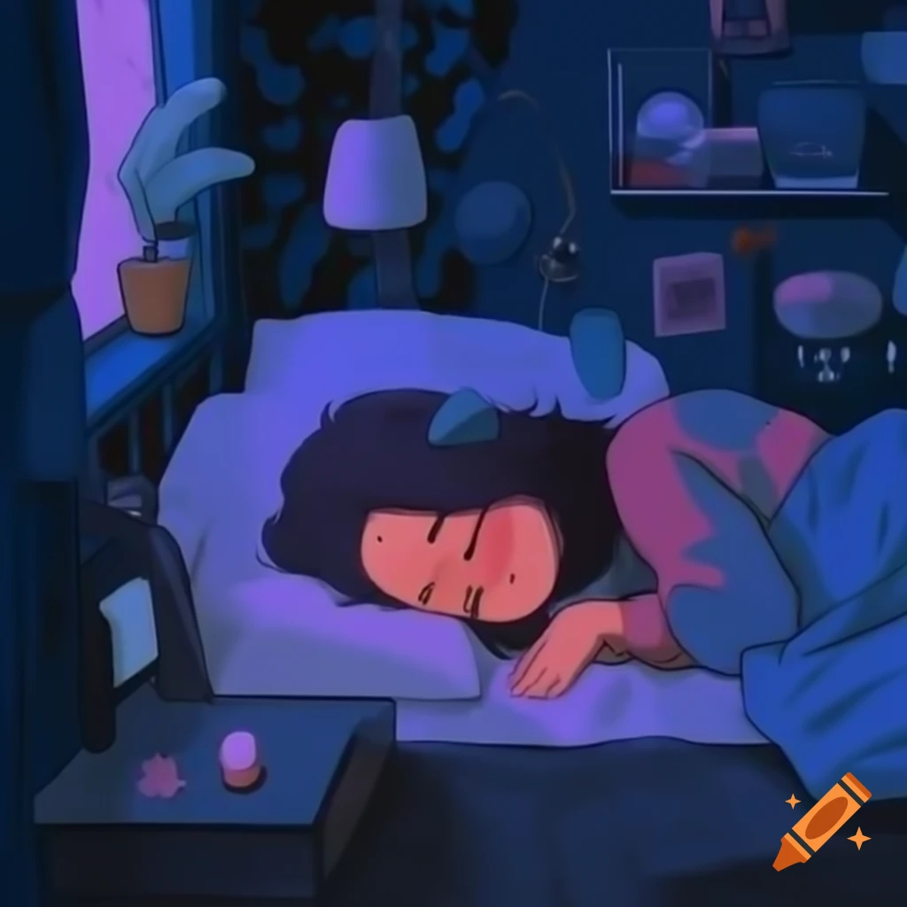 Relaxing lofi musical scene with a calm atmosphere