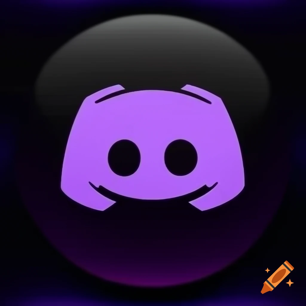 Discord logo with round purple and black gradient