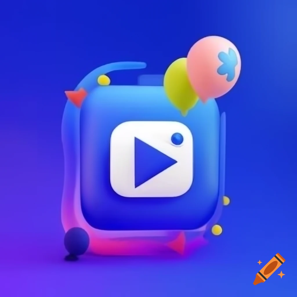 Logo of app centered around balloon content for videos and dating