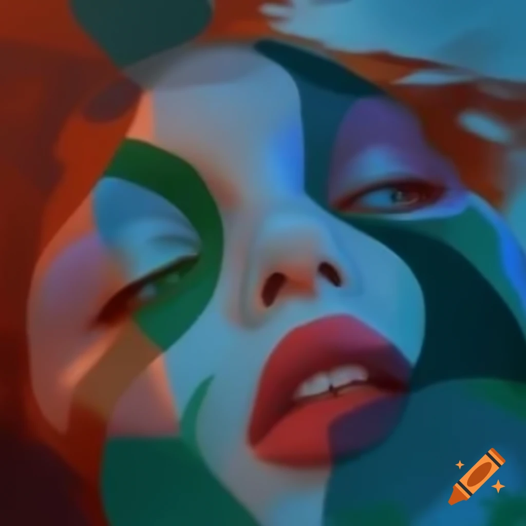 Surrealist abstract scene inspired by Belmer
