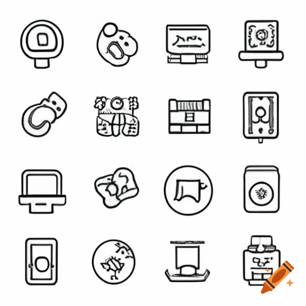Flat outline color icons of audio equipment control