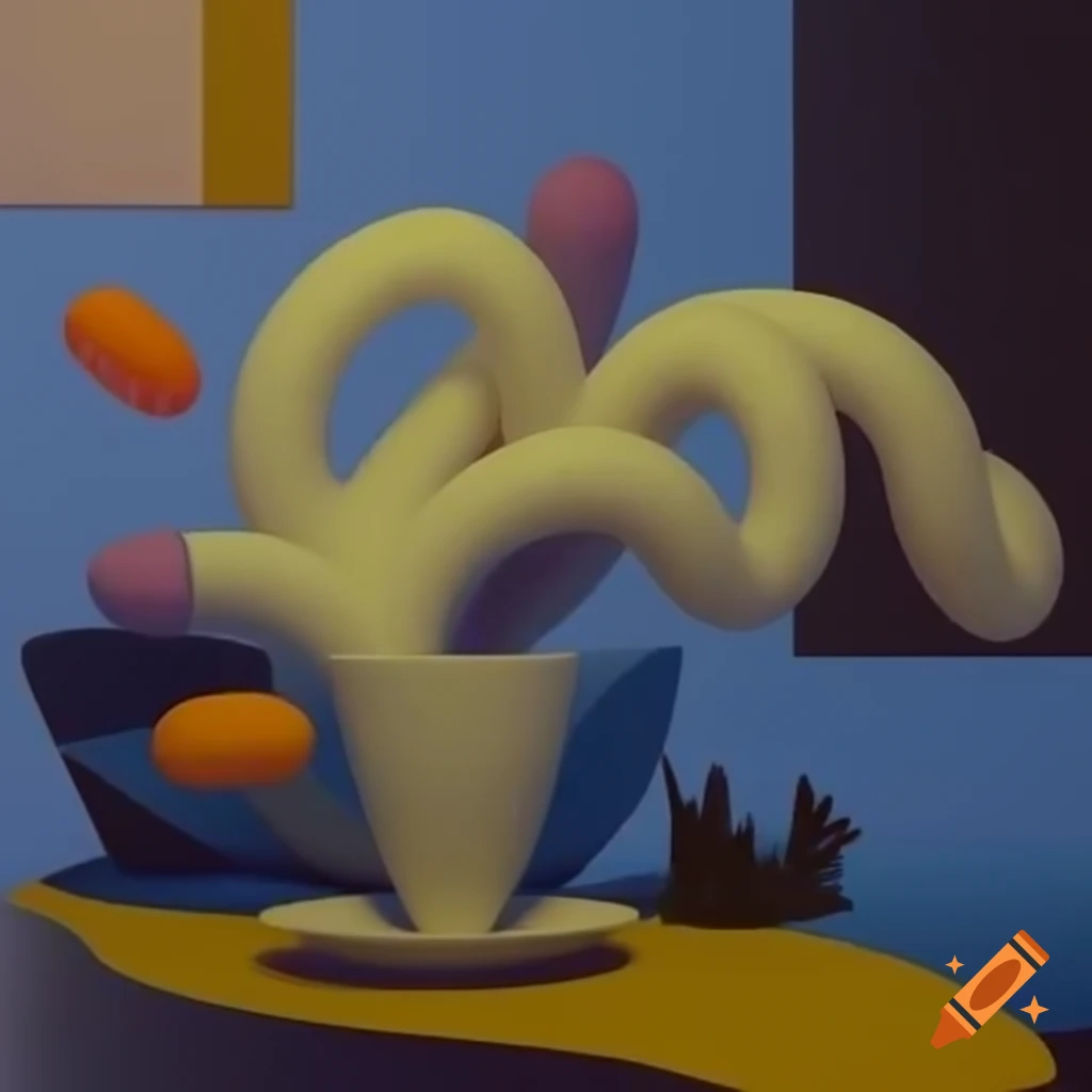 Surrealist abstract artwork inspired by Belmer