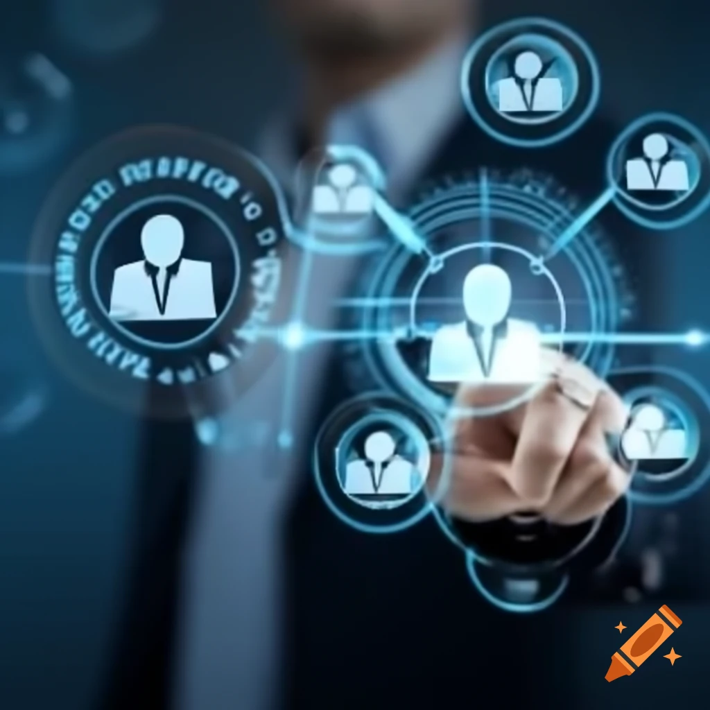 Modern technology and networking business concept