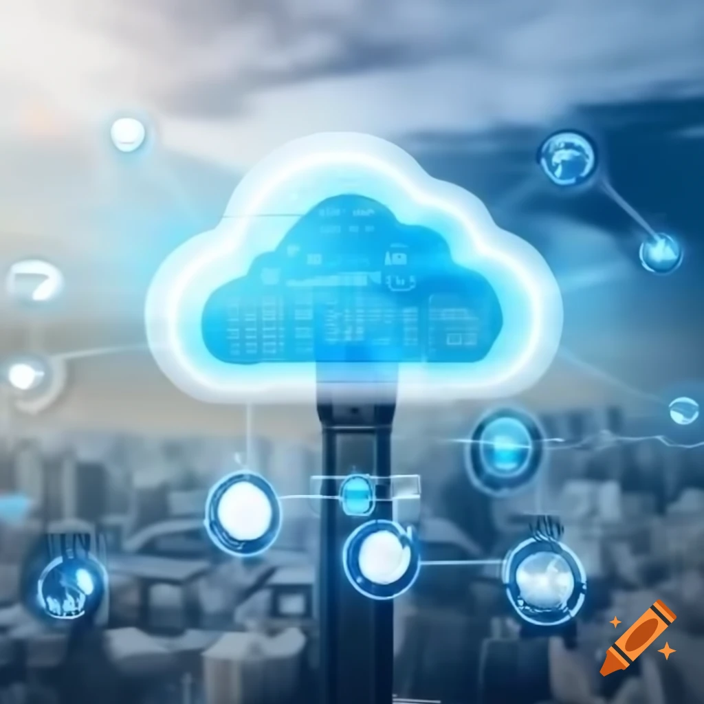 Conceptual representation of technology and cloud computing