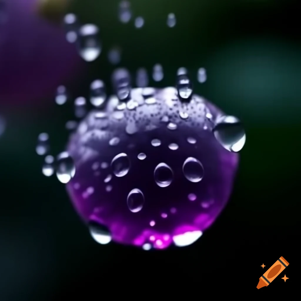 Perfect raindrop design on purple background