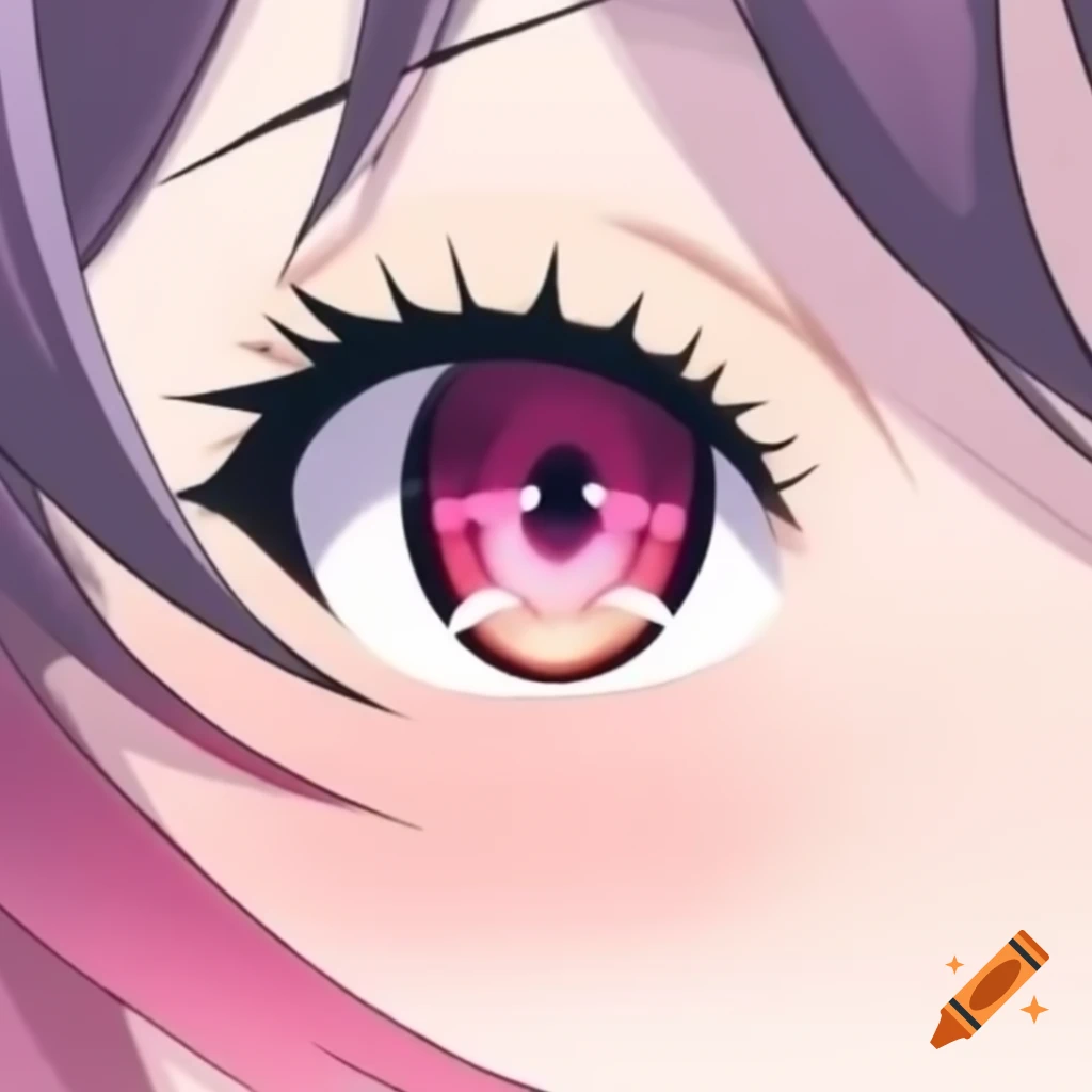 Anime girl eye logo for video service