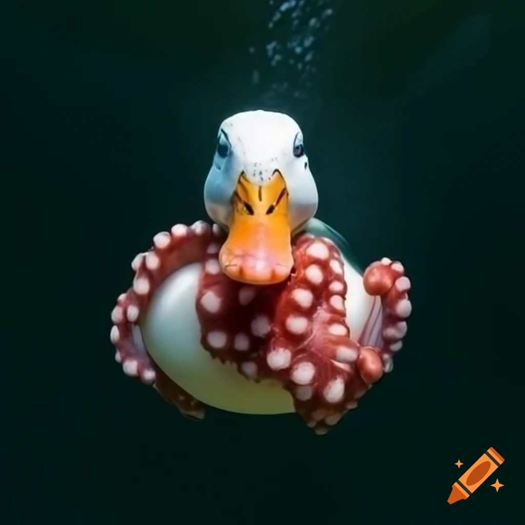 Octopus with duck head concept art