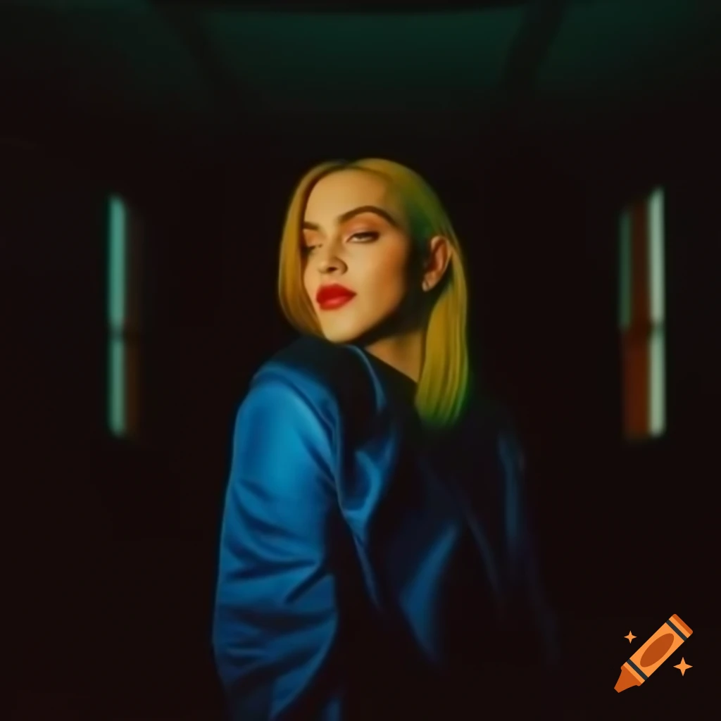 Vibrant concept art for Madonna album in dimly lit room