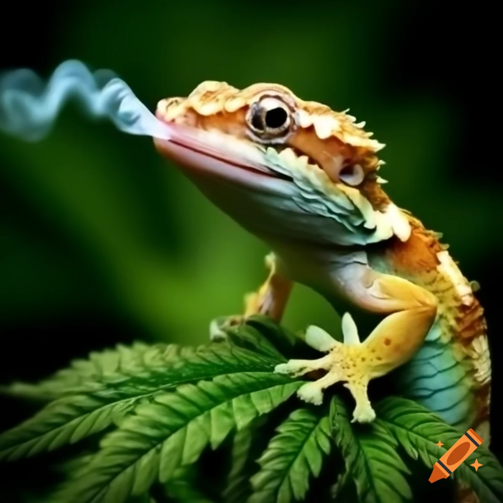 Crested gecko in a relaxed pose