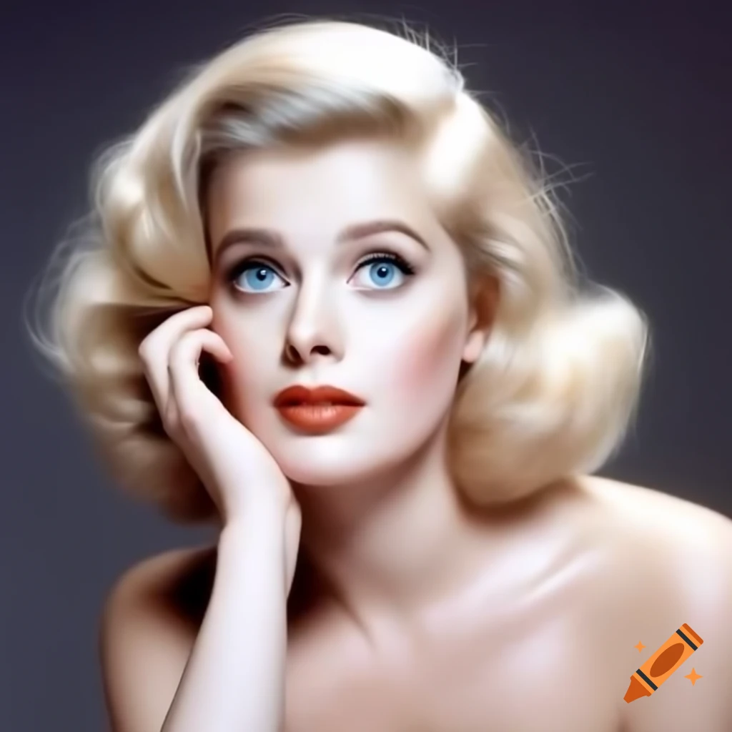 Hyper-realistic portrait of a beautiful European actress from 1963