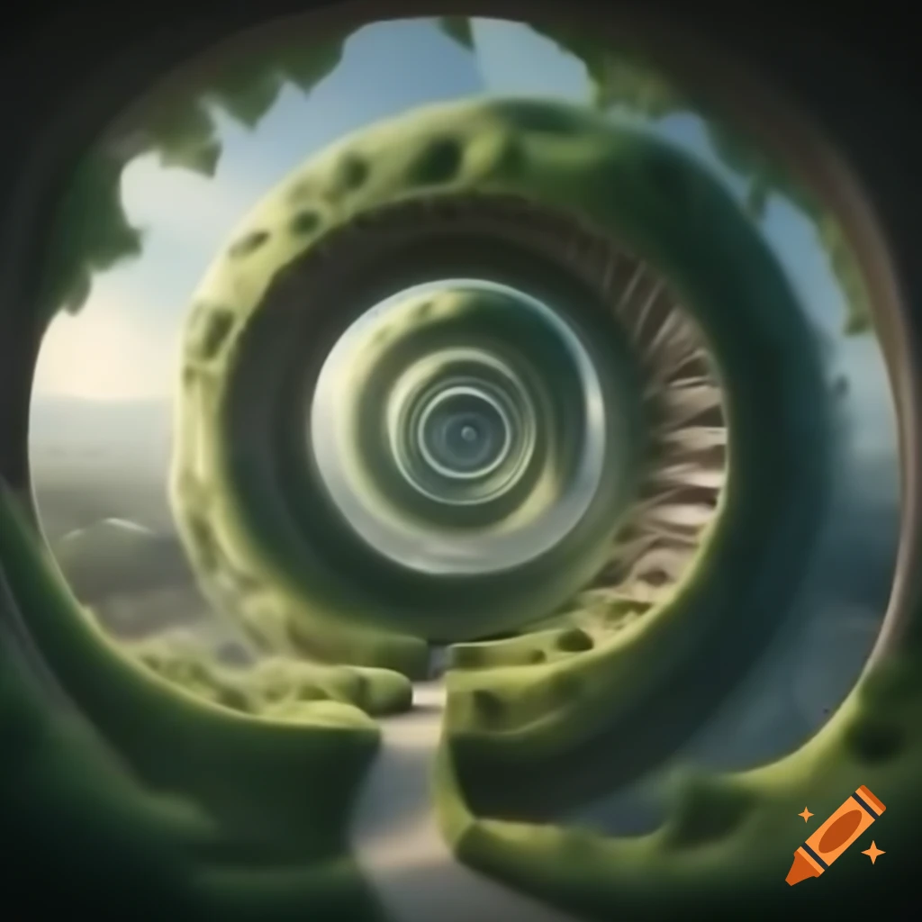 Abstract representation of spiraling heights