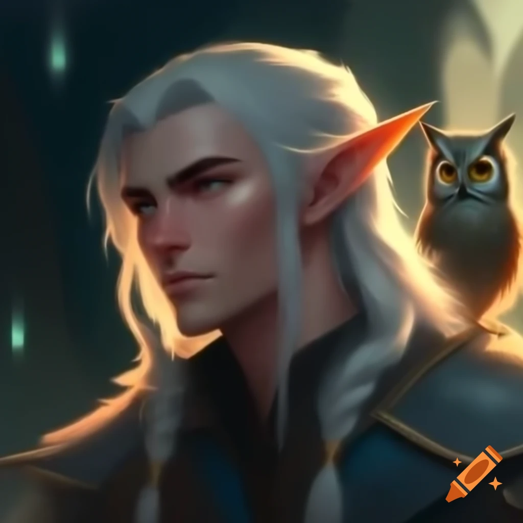 Male elven ranger with owl profile picture