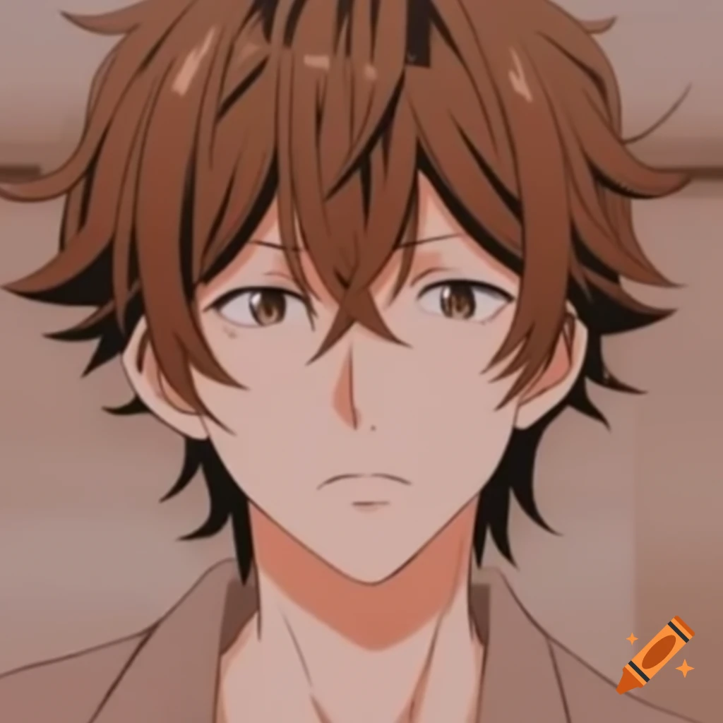 Anime character Apollo with brown hair