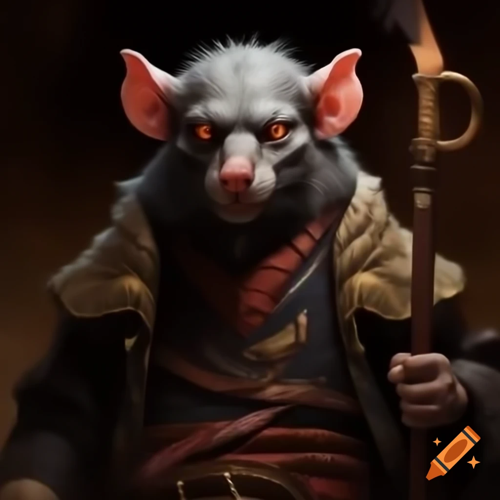 Rat demon king character in JJK style