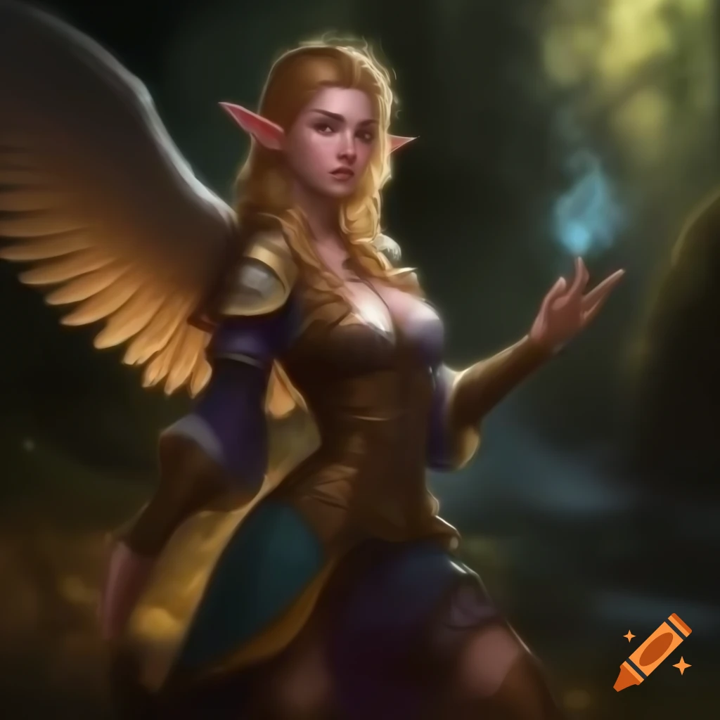 Dungeons and Dragons angel cleric character