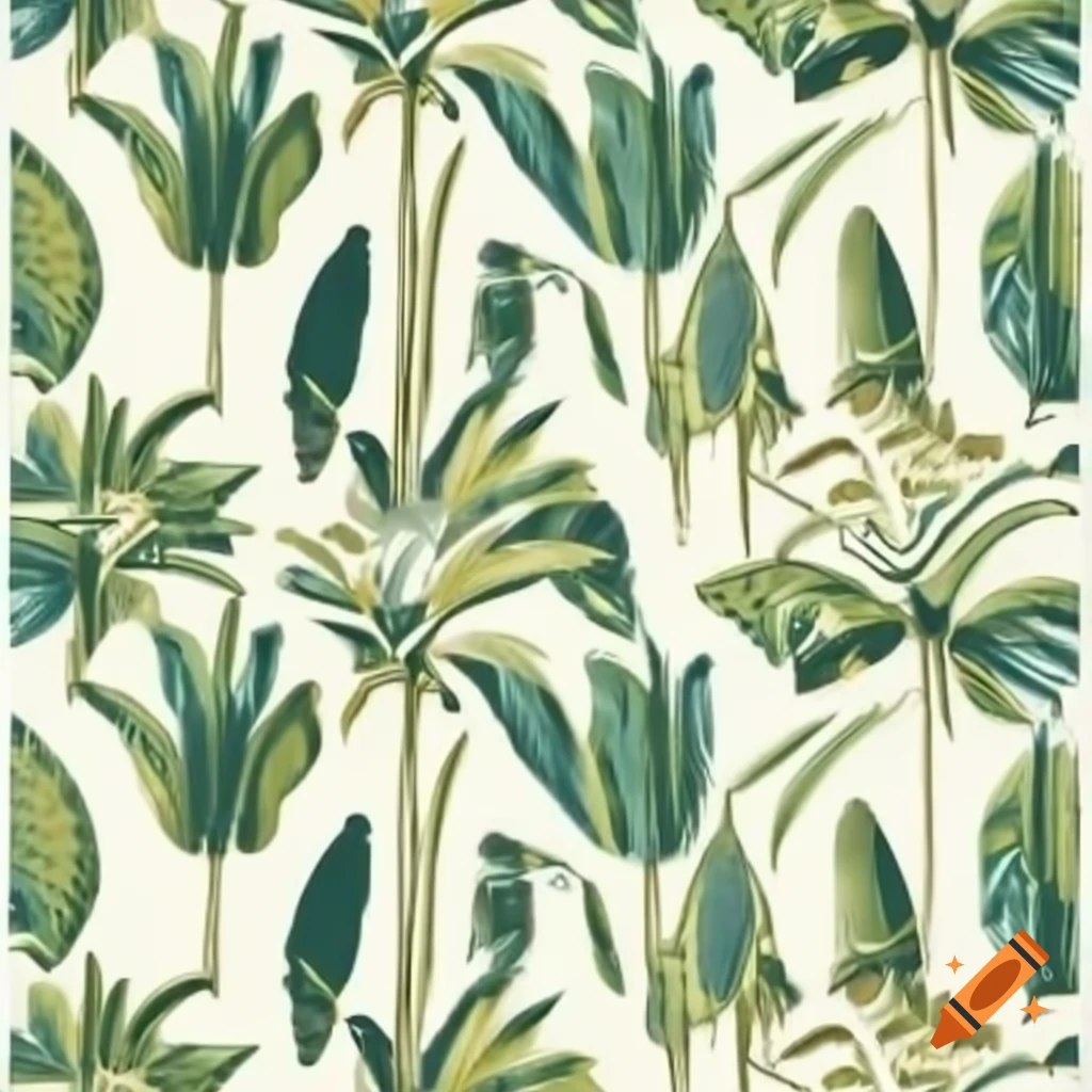 1970s Miami wallpaper pattern featuring Coconut Grove and Mutiny Hotel