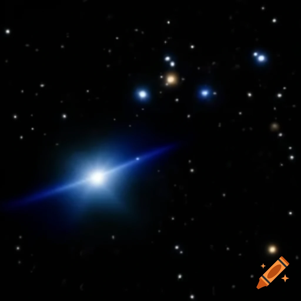 Receding stars in dark sky