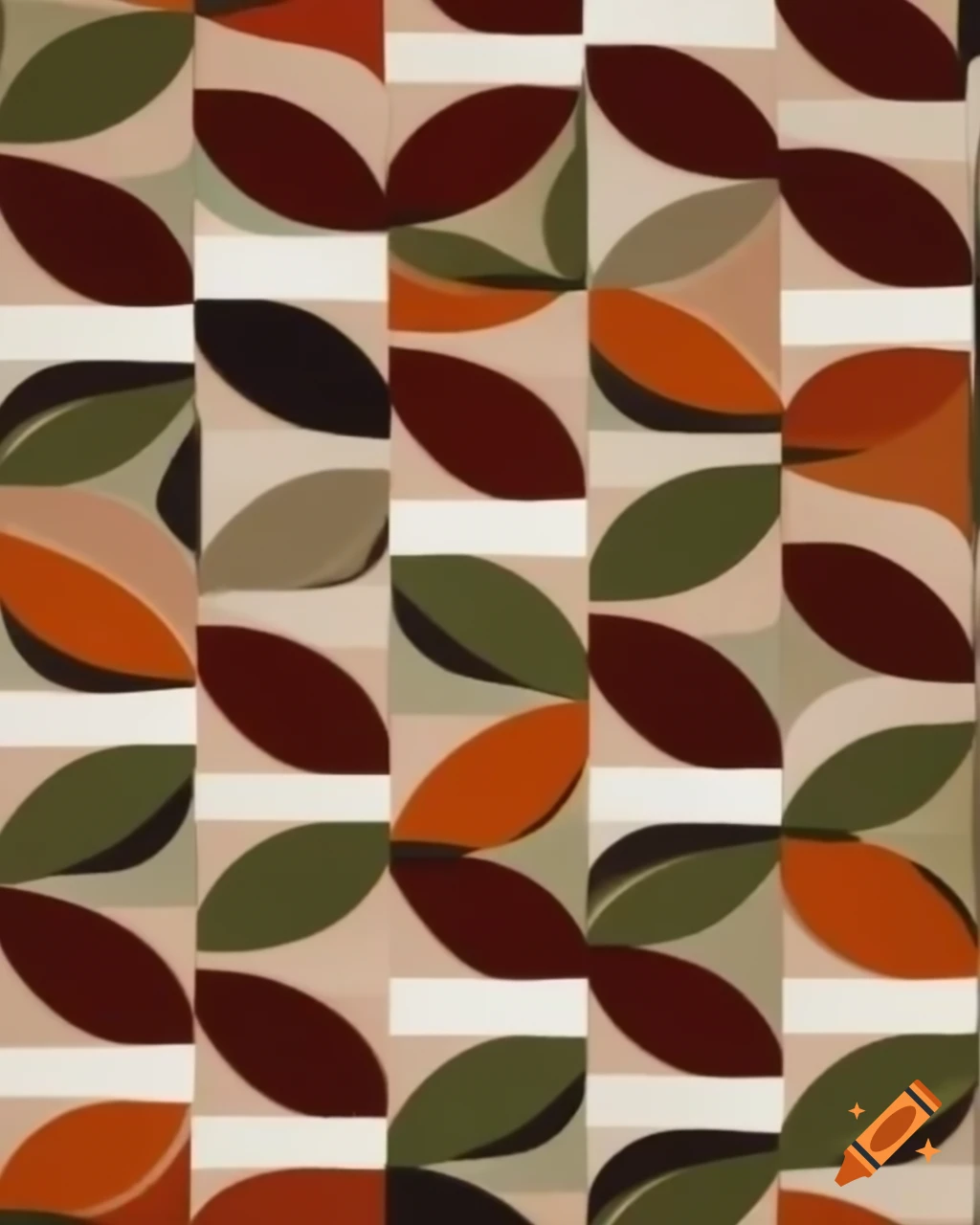 Colorful geometric pattern inspired by 1960s design
