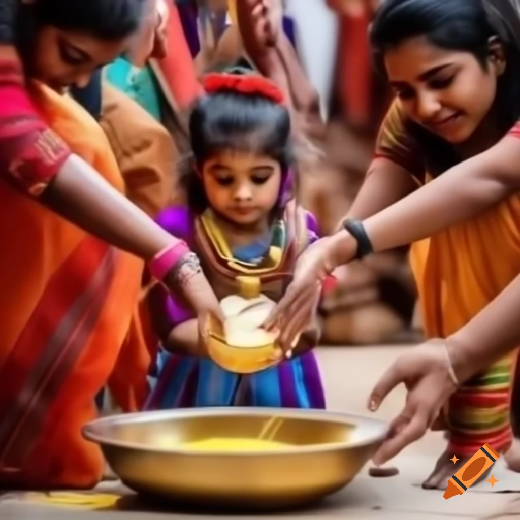 Traditional Indian ceremony Vijayadashami, celebrating good over evil