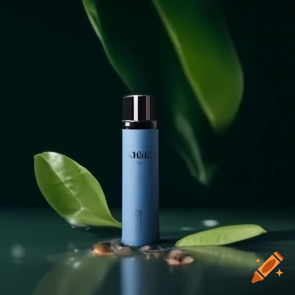 Elegant modern herbal inhaler in luxurious packaging with calming colors