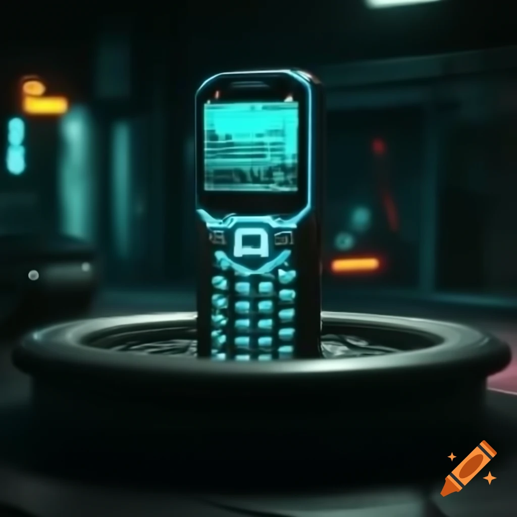 NOKIA text designed in Cyberpunk 2077 font style
