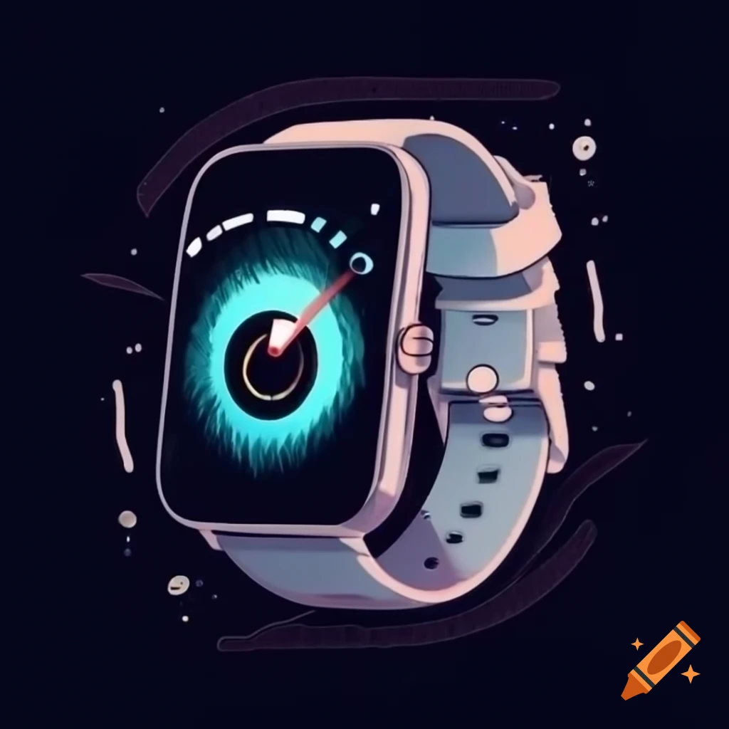Realistic smartwatch powered by body energy with eye movement navigation