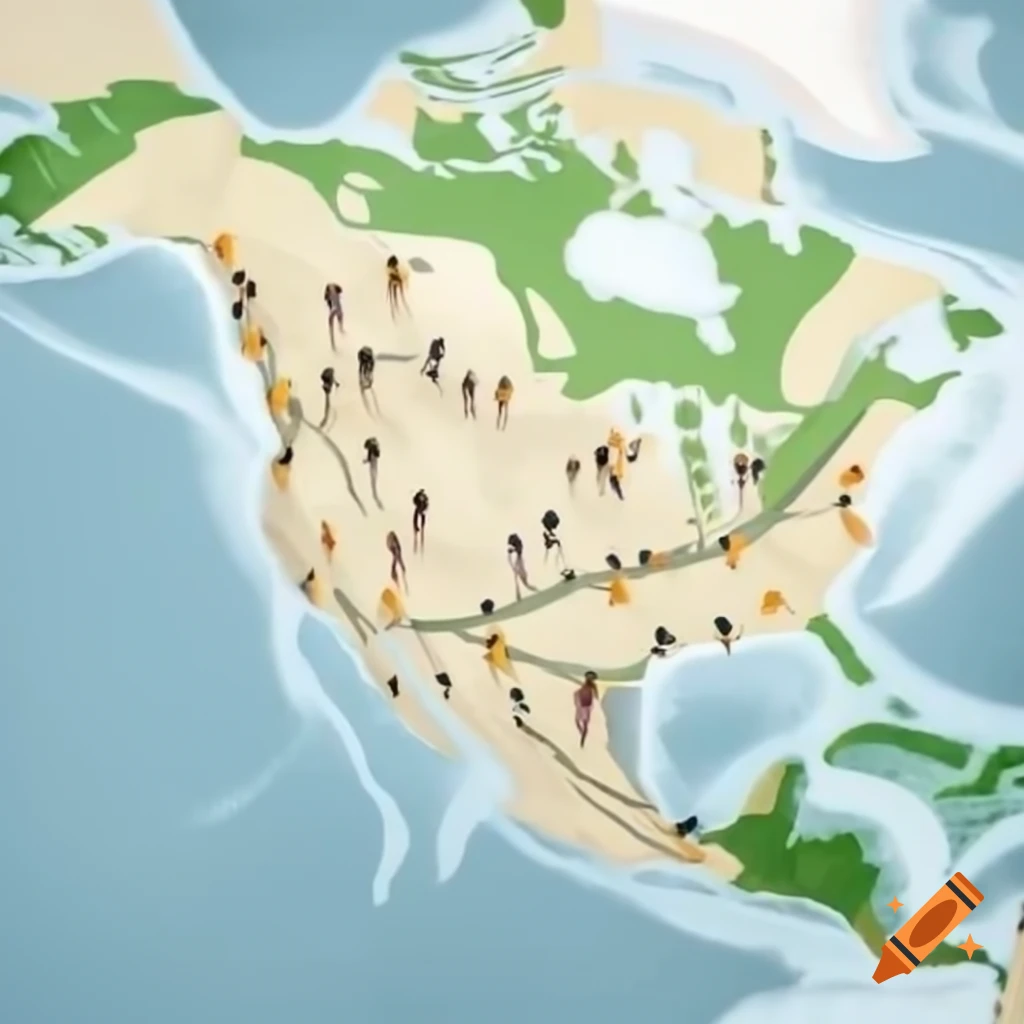 Map visualization showing people moving down highways in the USA