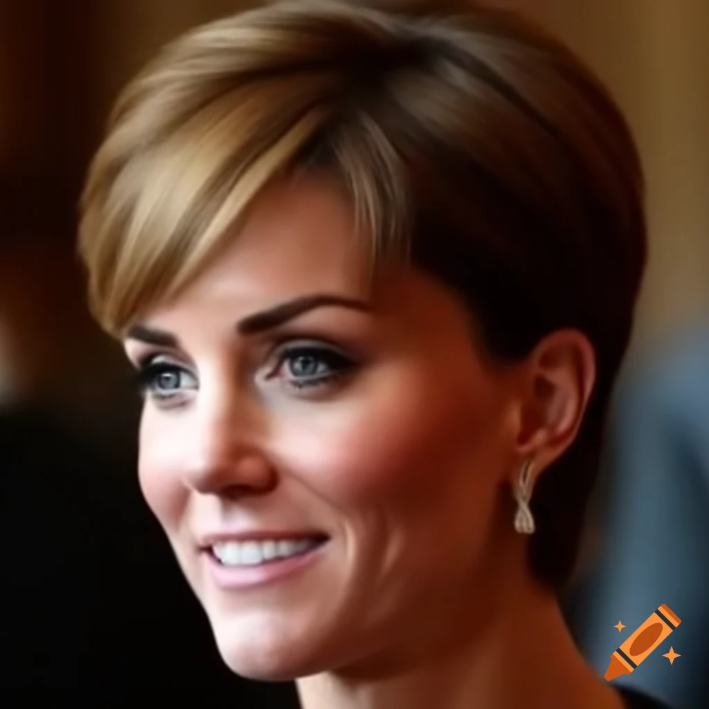 Catherine Middleton showcasing a wedge-style haircut