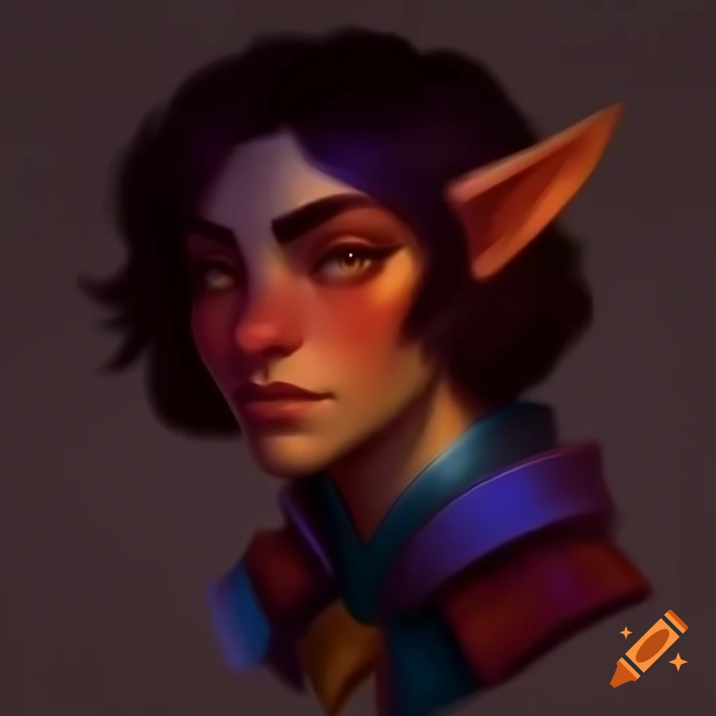 Colorful armored tiefling profile picture