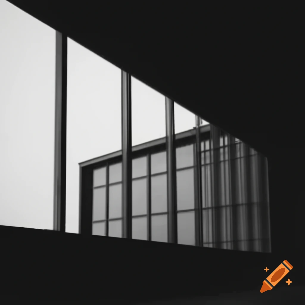 Minimalistic building design featuring large windows
