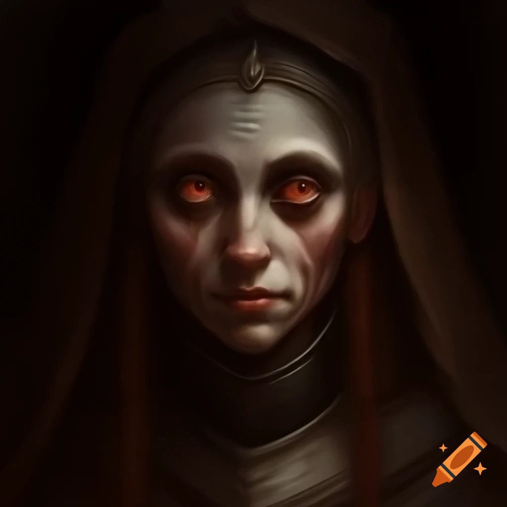 Creepy portrait of a medieval aristocrat