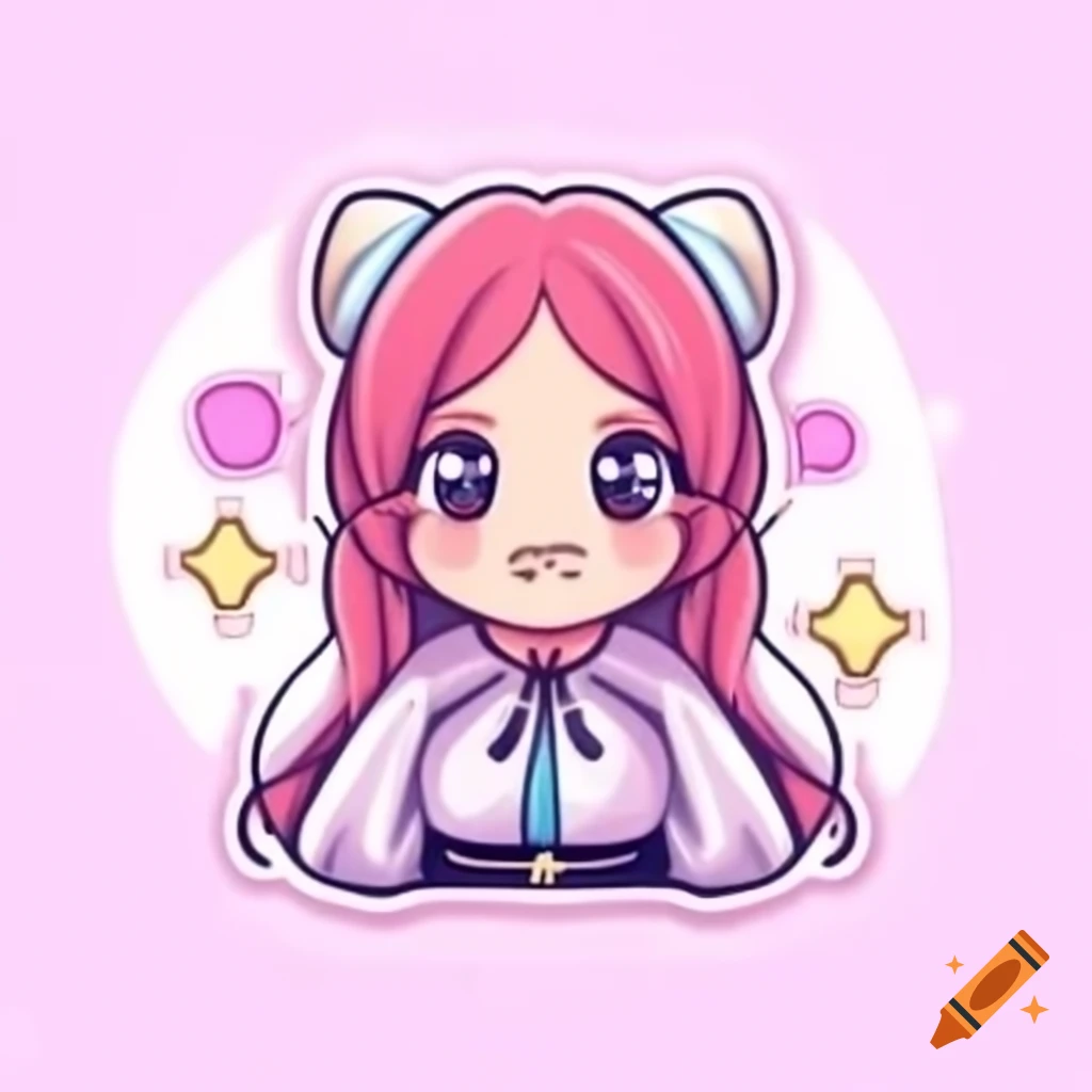 Cute sticker design of Sasuke Uchiha from anime