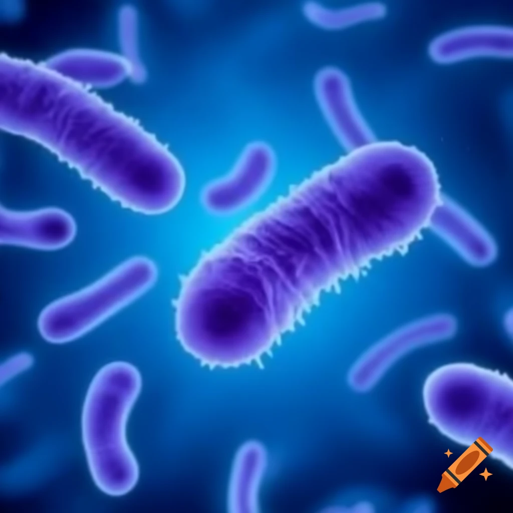 Bacteria under microscope