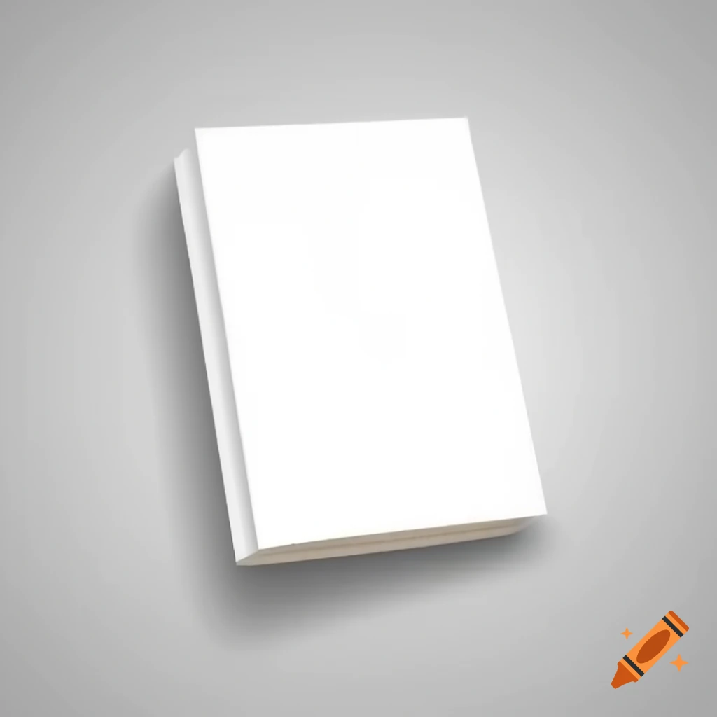 3D book with blank cover design