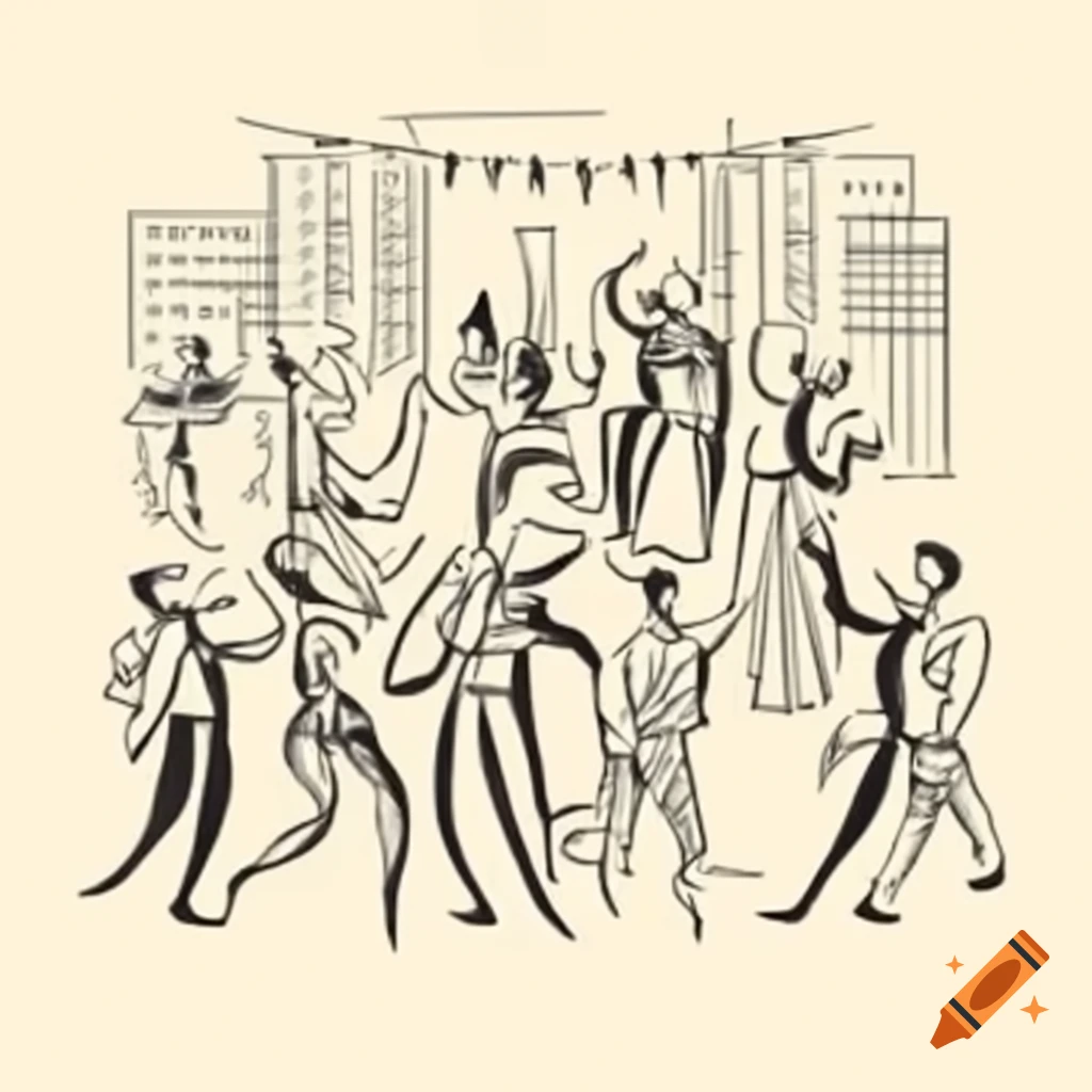 Art deco party artwork inspired by Pablo Picasso