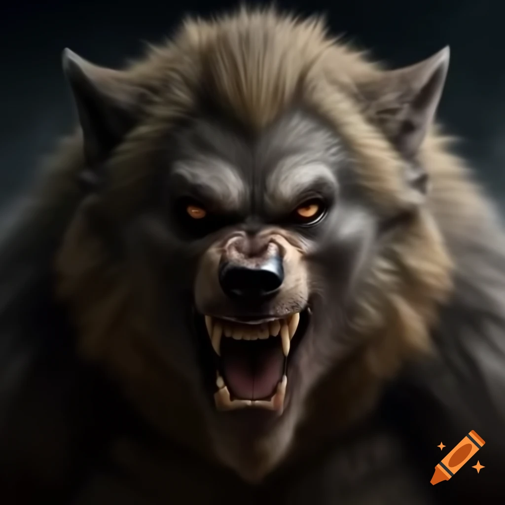 Werewolf with blond fur