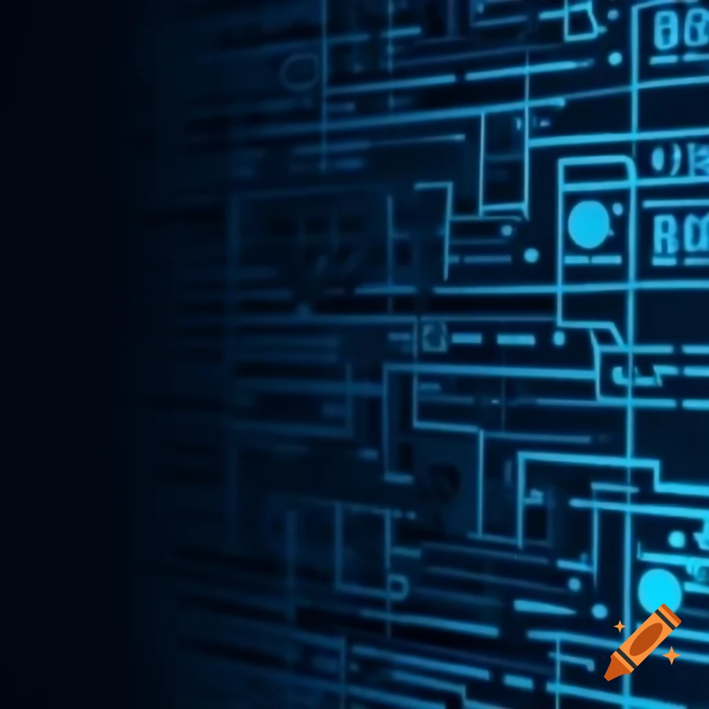 Tech-themed background design for newsletter