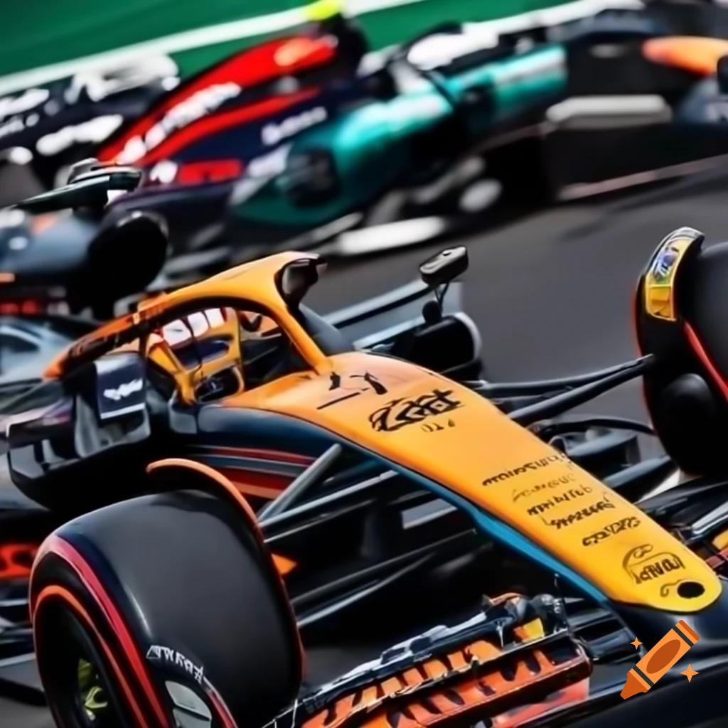 Formula One car from McLaren team with driver number 4