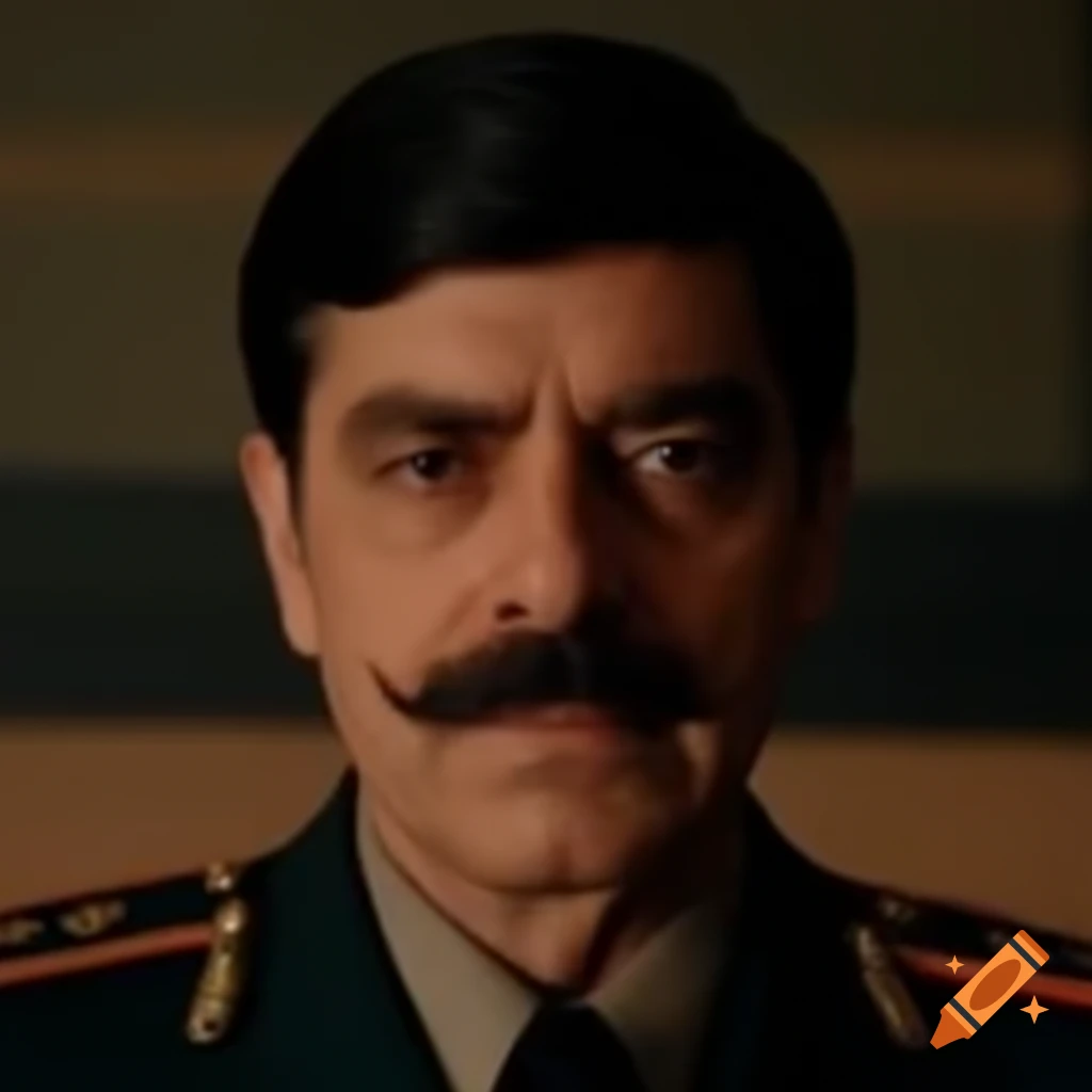 Man with mustache dressed in general's uniform