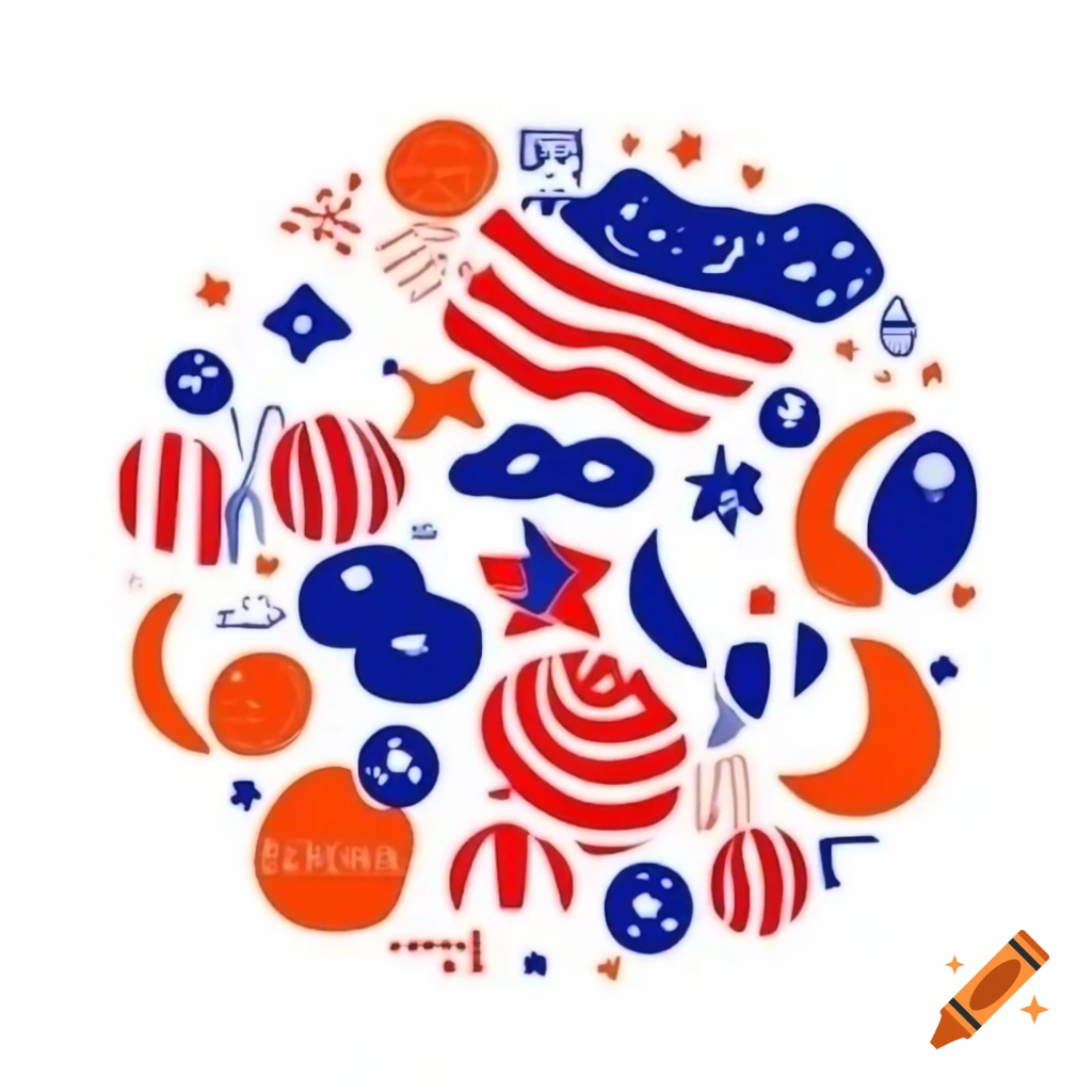Stylish USA logo design in a creative mix