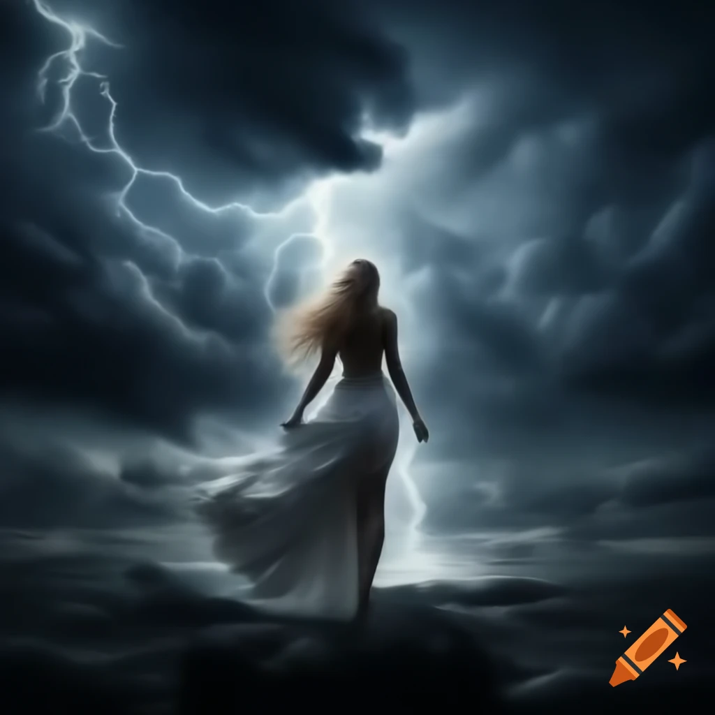 Weather goddess summoning lightning