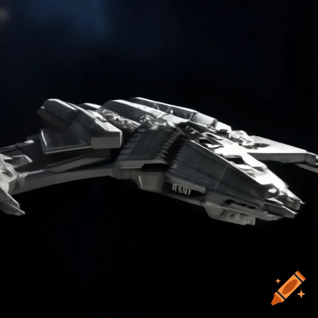 Fighter spaceship design inspired by Starfield game mechanics