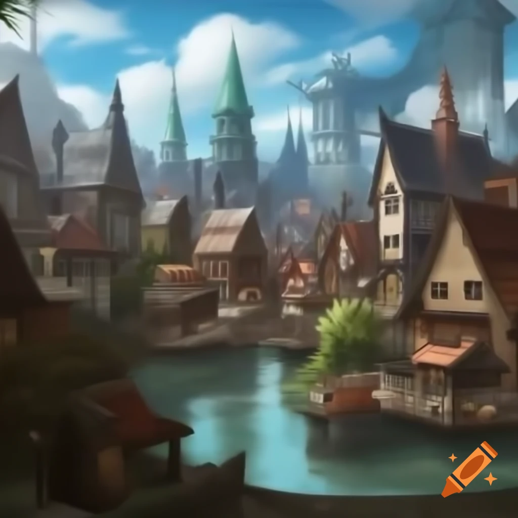Noxhaven, a beautiful fantasy city