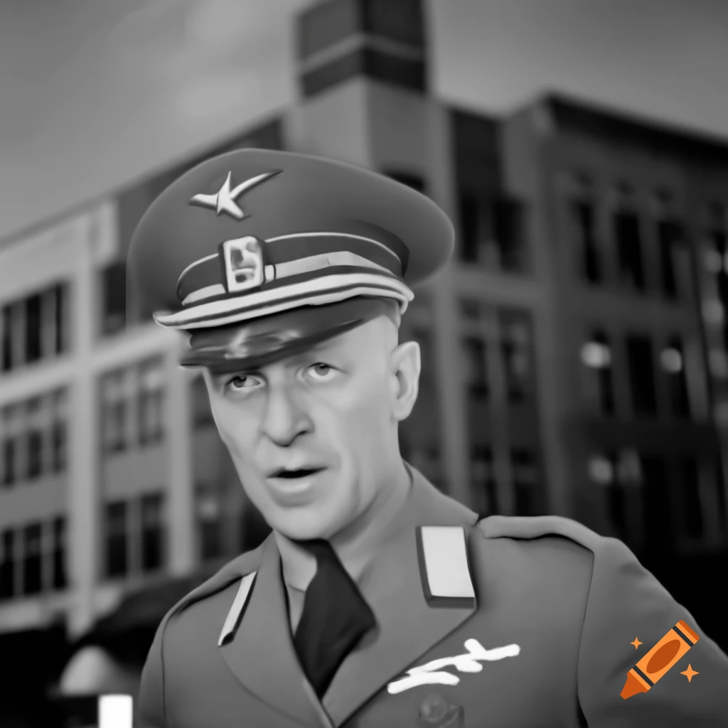 Acrylic portrait of a city center scene from September 12, 1942