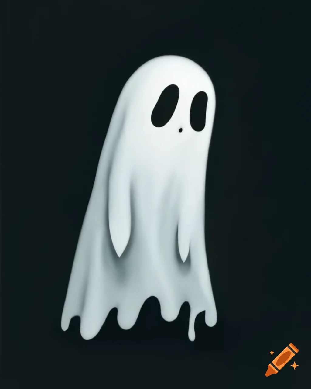 Ambiguous ghostly figure ascending